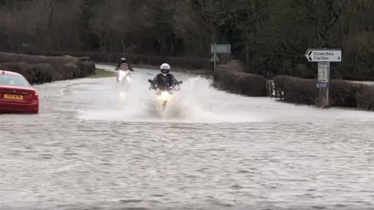 Flooded motorcycles